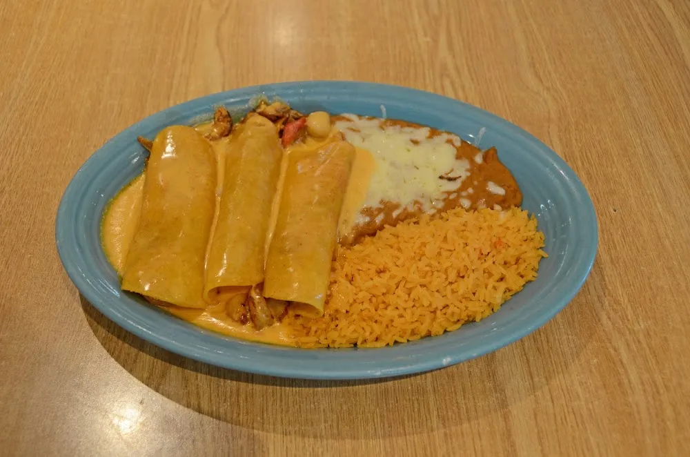Kid's 3 Enchilada Rice and Beans